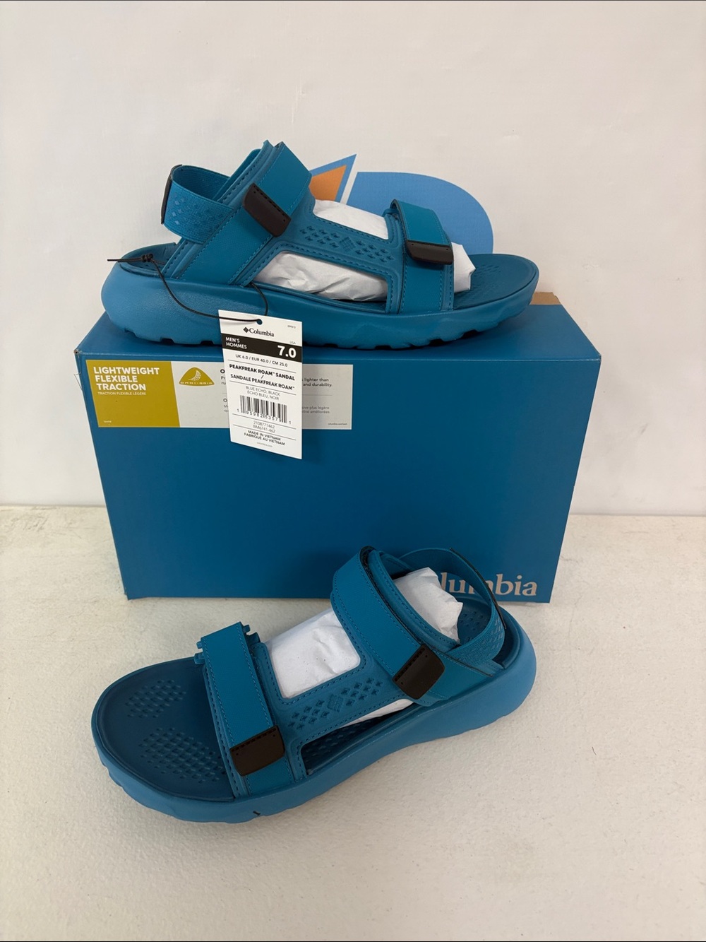 Columbia Kids Blue Teal Adjustable Strap Sandals